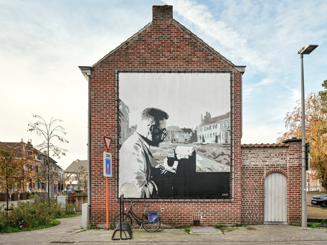 Foto van het kunstwerk Stijn Streuvels van Pieterjan Boone en Jatse Verschoore