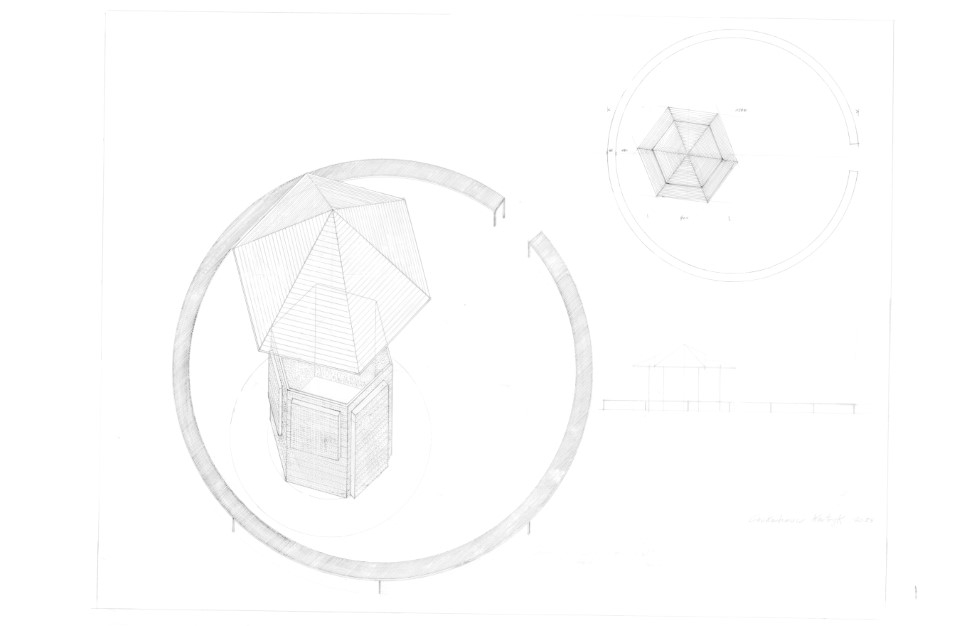 Schets kunstintegratie Massimo Bartolini WZC 't Huis