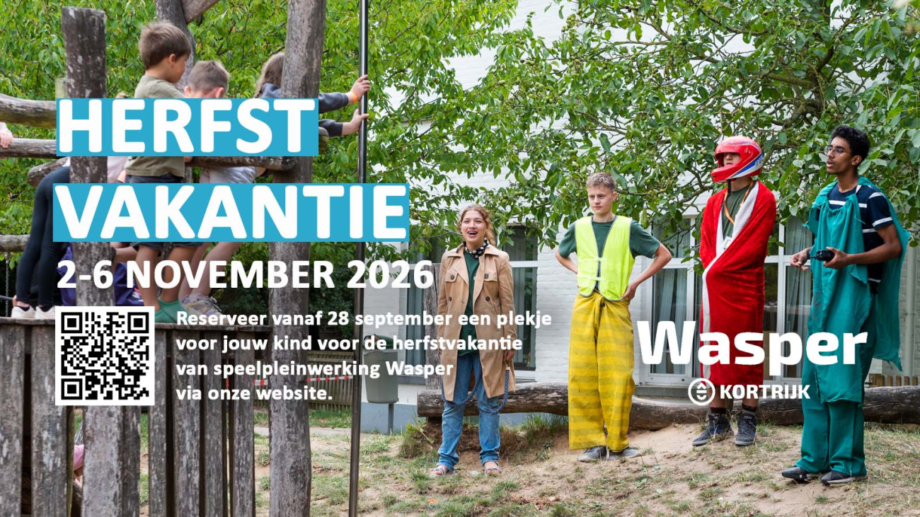 affiche speelpleinwerking Wasper in de herfstvakantie