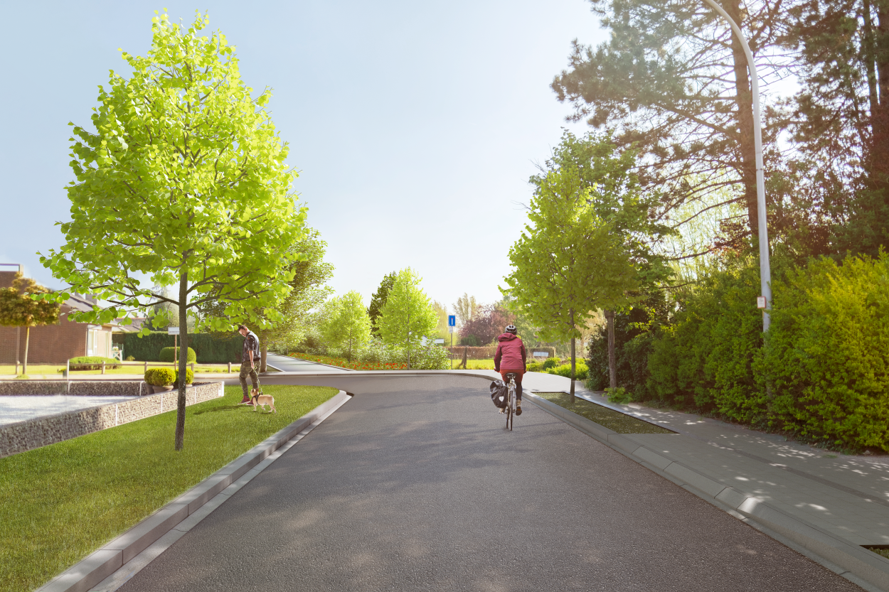 Heraanleg Kerkvoetweg Bissegem render
