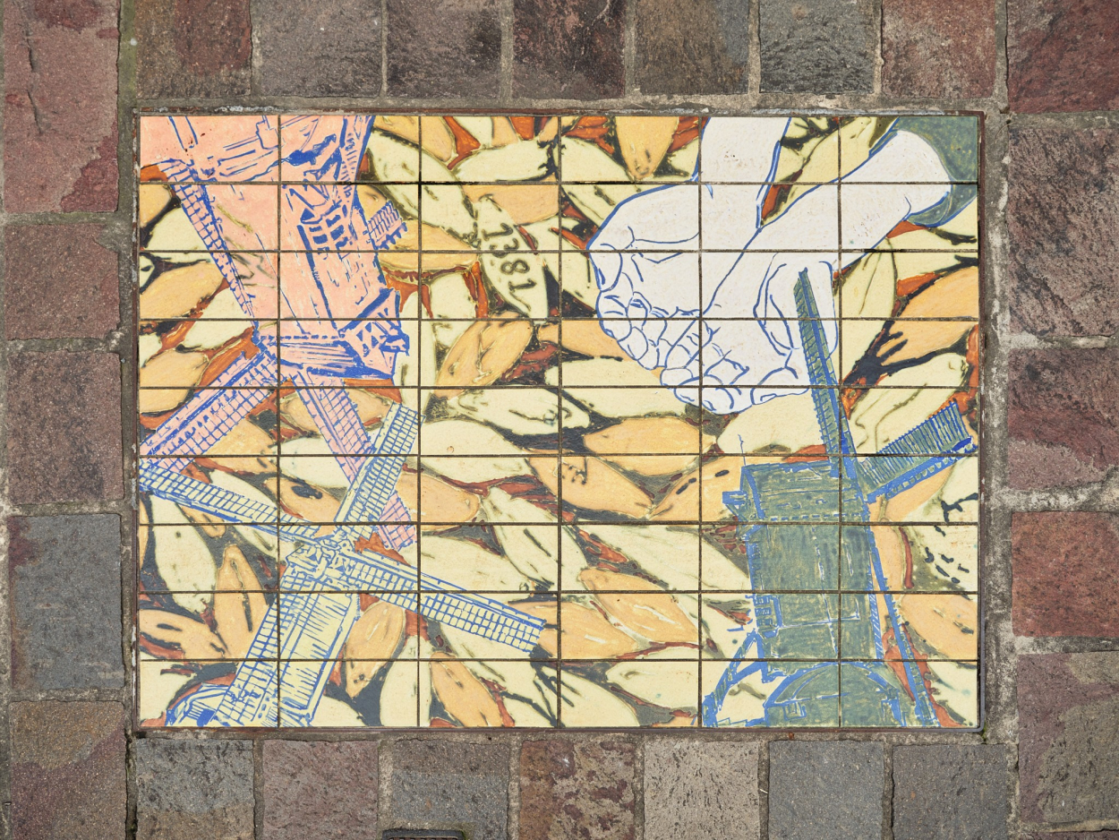 Foto van de keramiektegel De Hoogmolen van Peter de Graaff