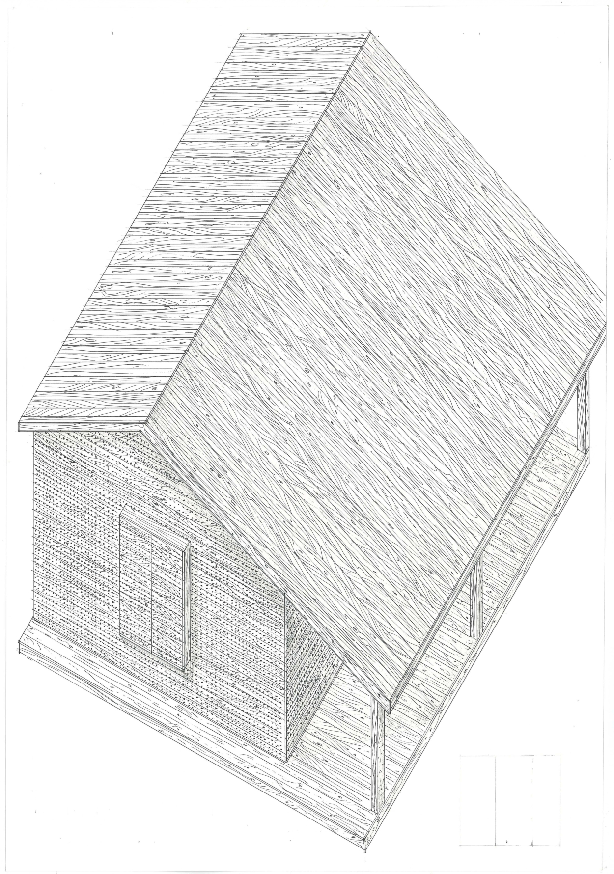 Schets van het werk Cuckoo Clock House van Massimo Bartolini