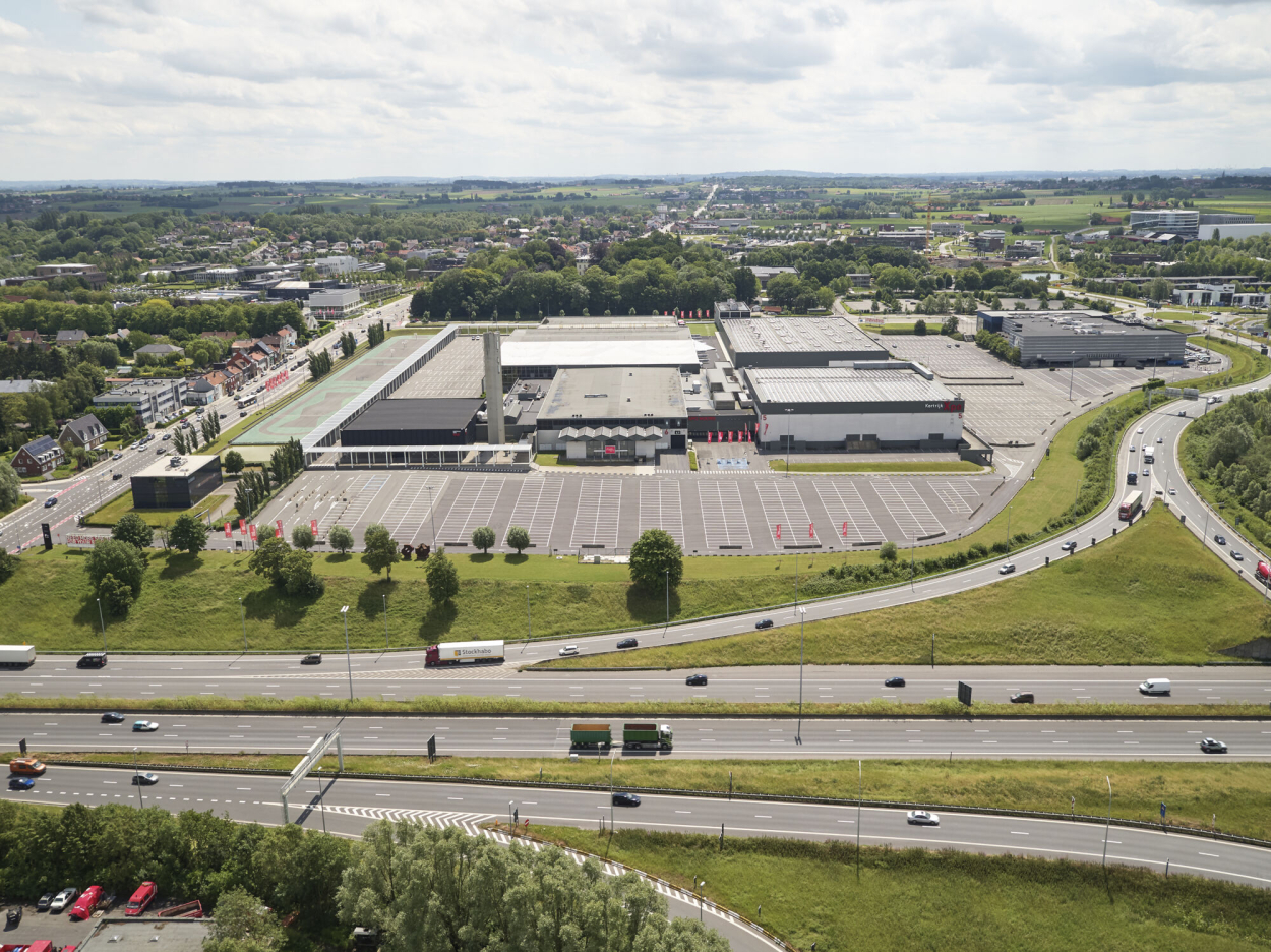 Luchtfoto van Kortrijk Xpo
