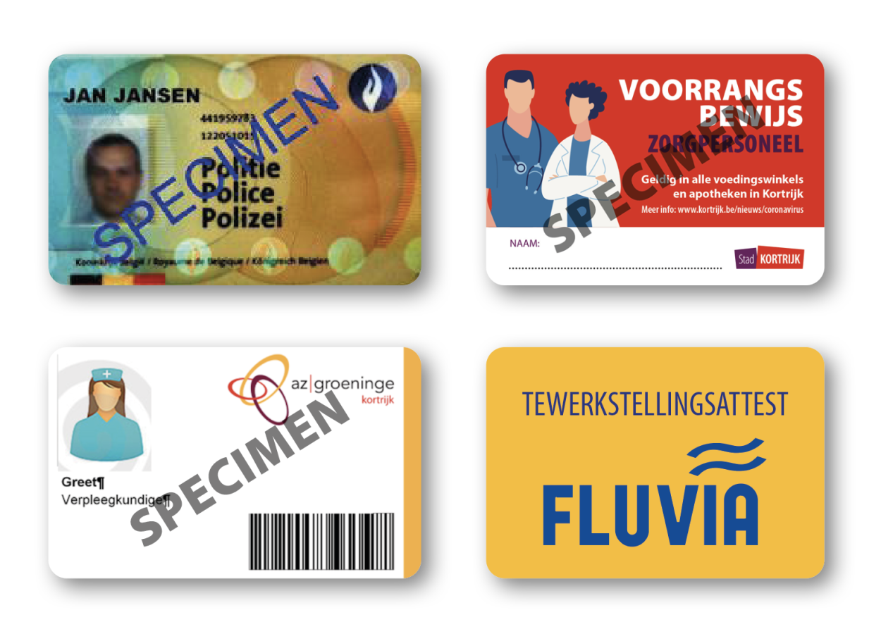 Badges voorrangsregeling zorgpersoneel