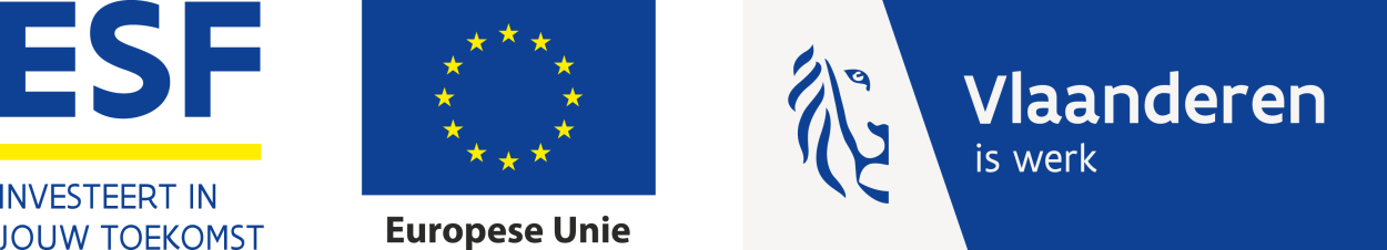 ESF, Europese Unie, Vlaanderen is werk logo's