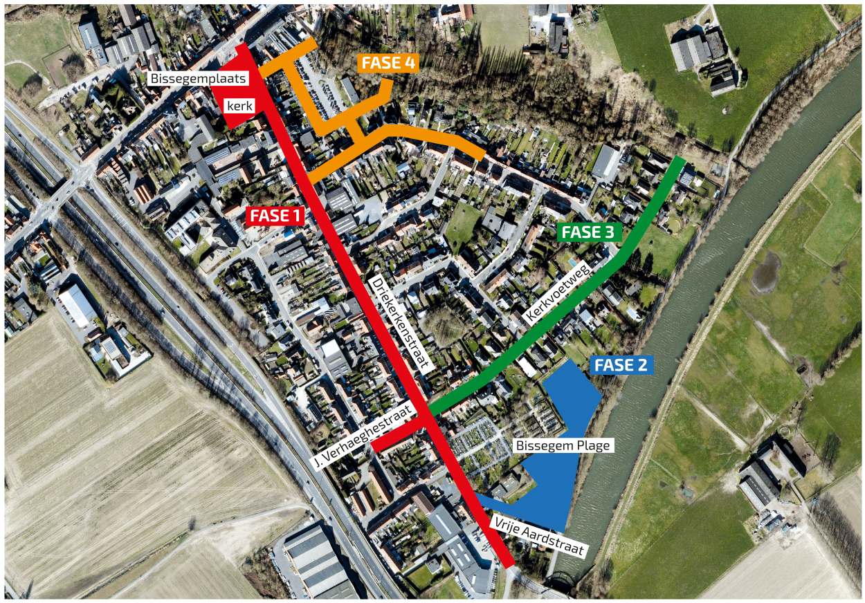 Timing herinrichting Driekerkenstraat Bissegem