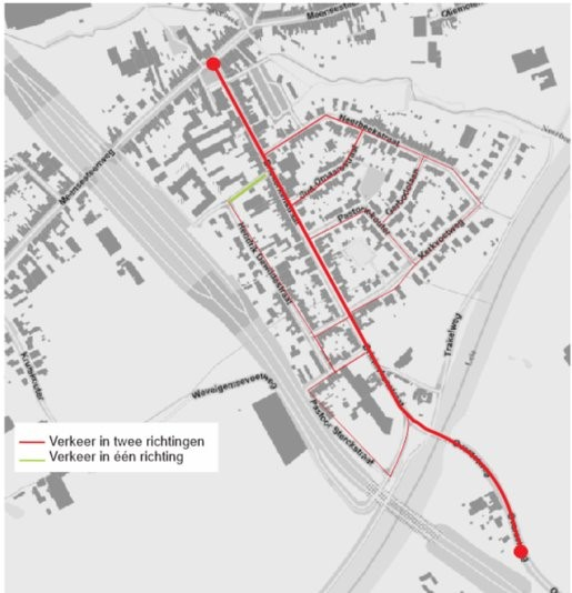 Concept 1 herinrichting Driekerkenstraat Bissegem