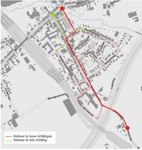 Concept herinrichting Driekerkenstraat Bissegem