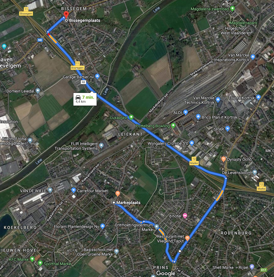 Route Marke - Bissegem
