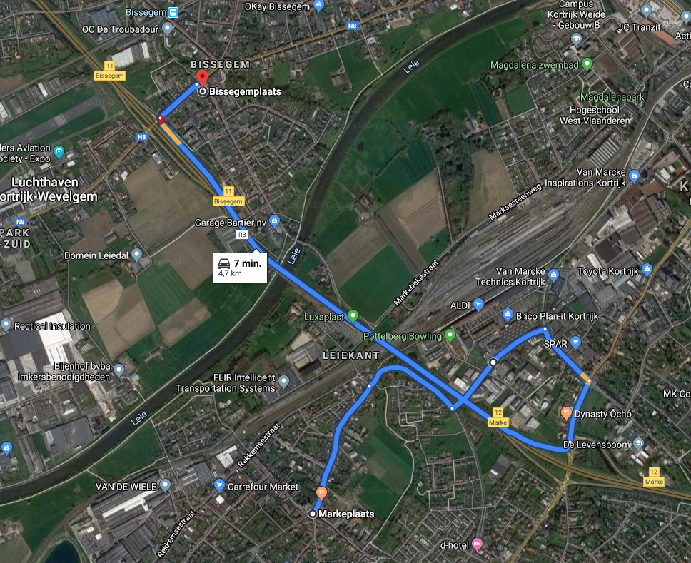 Route Marke - Bissegem