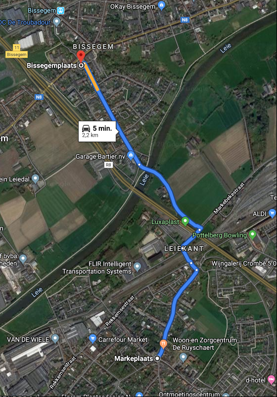 Route Marke - Bissegem