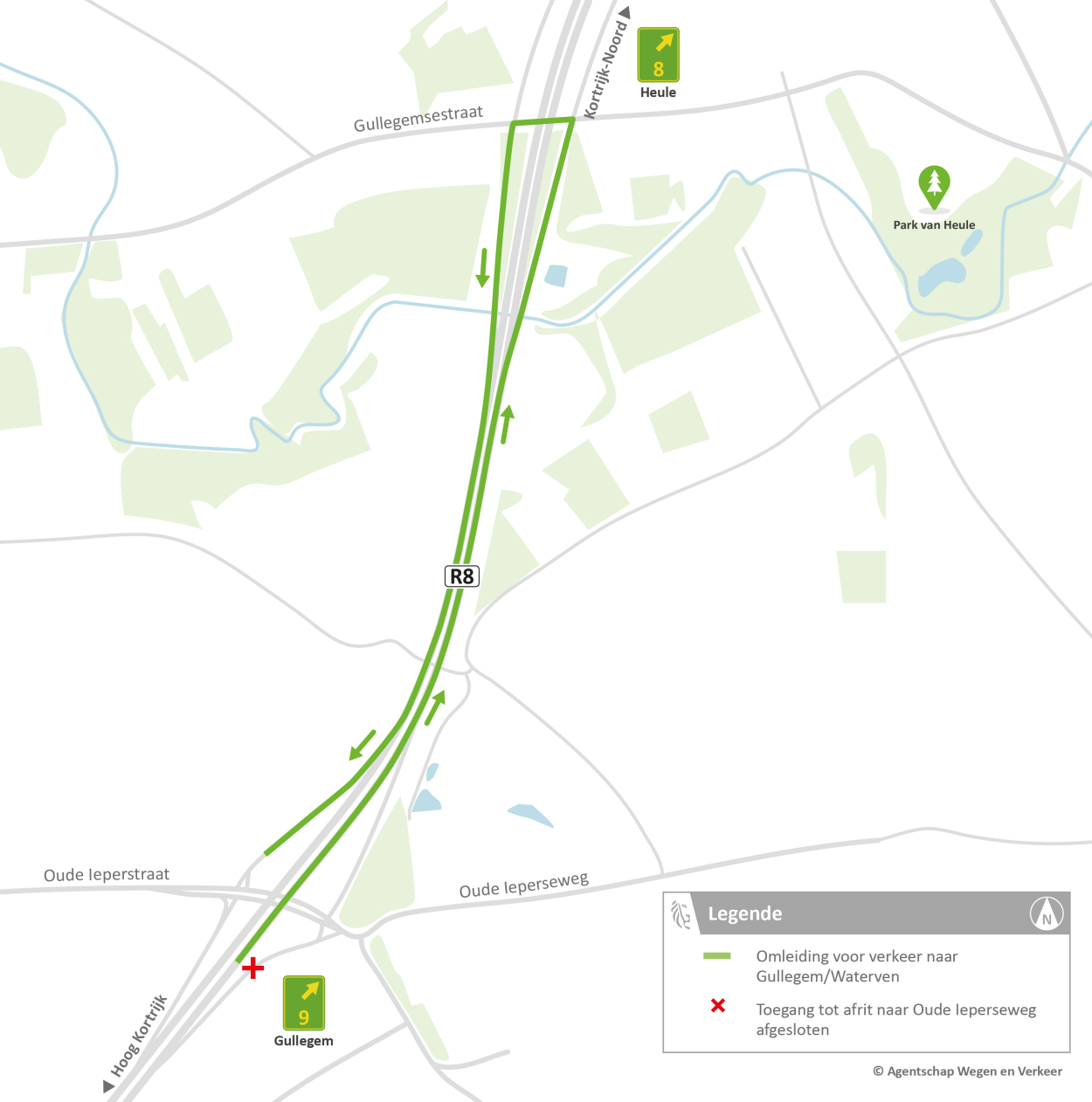 A19-R8 fasewissel 28/04/2023