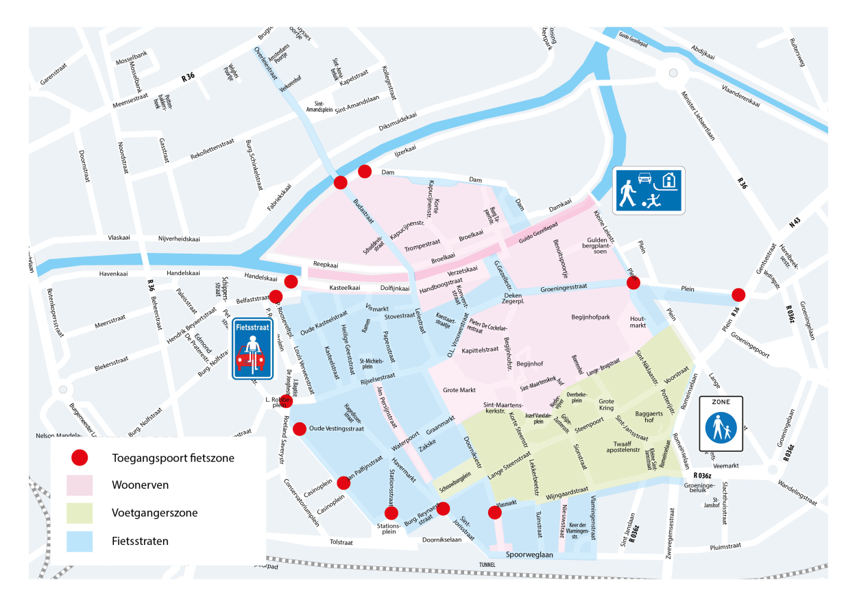 plan fietszone binnenstad