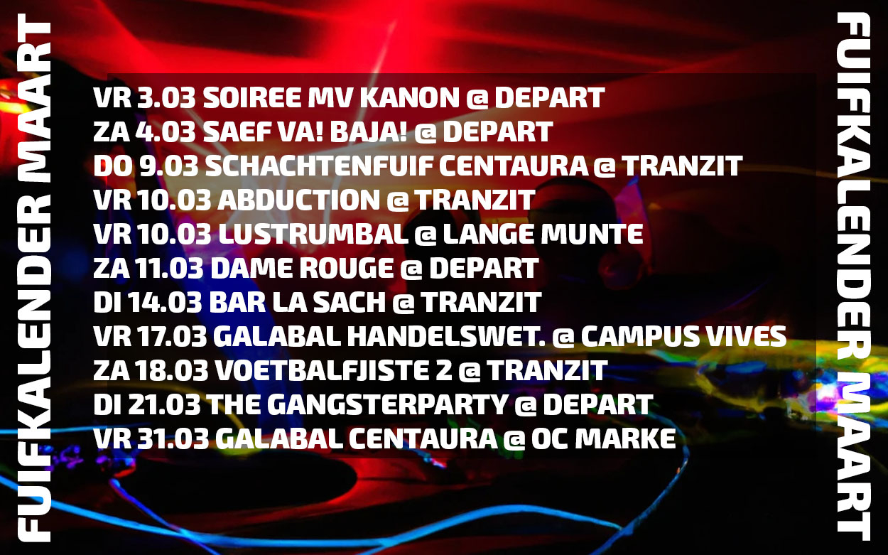 fuifkalender maart