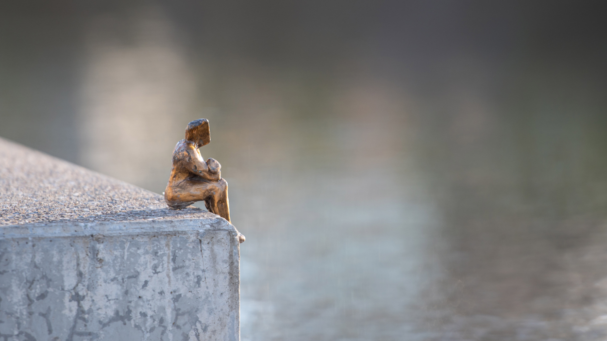 ZieMie bronzen beeldje 't Zitterke