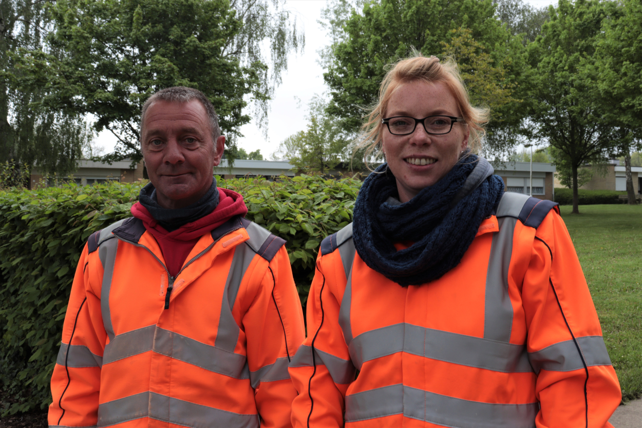 Foto van teamverantwoordelijke net en groen