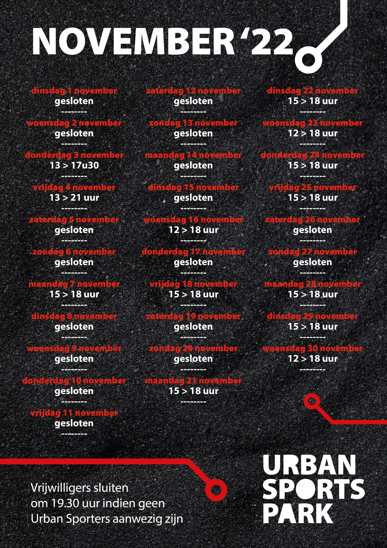 kalender urban sports park