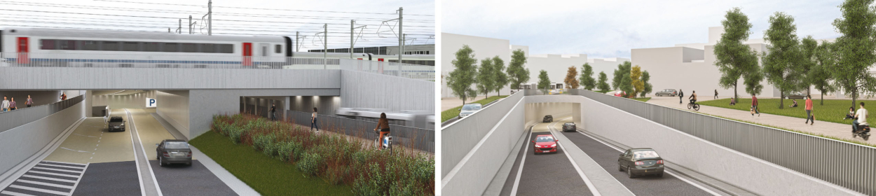 Stationsproject simulatiefoto's