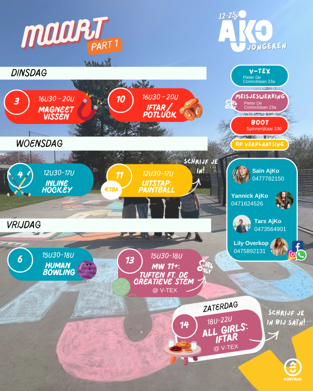 Kalender AjKo jongerenwerking