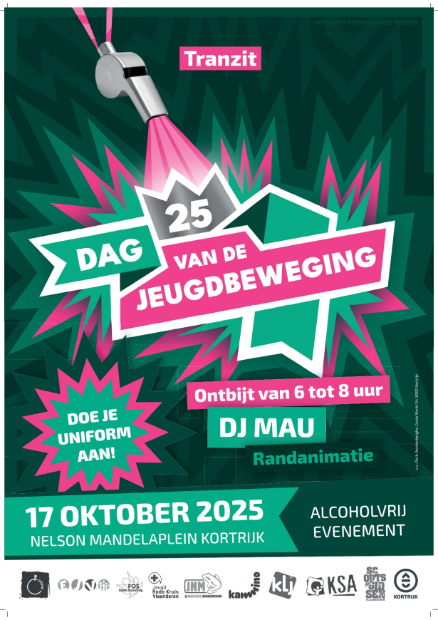 Een affiche voor Dag van de Jeugdbeweging 2025