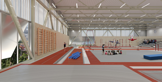 Binnenkant van een sporthal