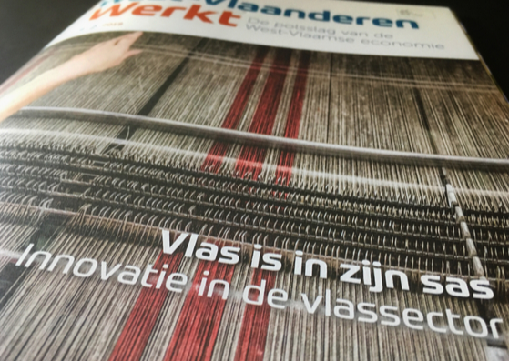 Cover van themanummer vlas uit de reeks West-Vlaanderen Werkt
