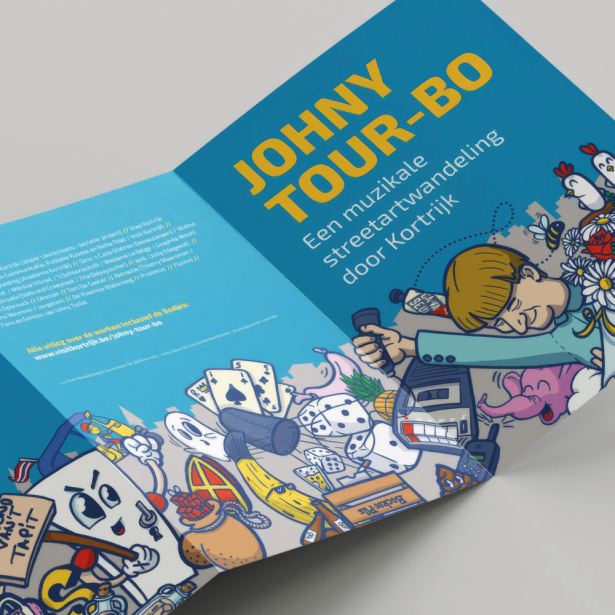 Folder streetartwandeling Johny Turbo