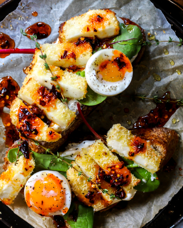 Halloumi toast - VeggieChallenge
