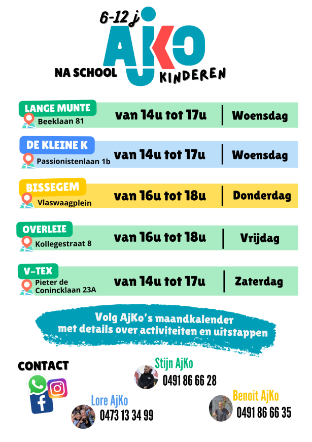 Jaarkalender kinderwerking AjKo