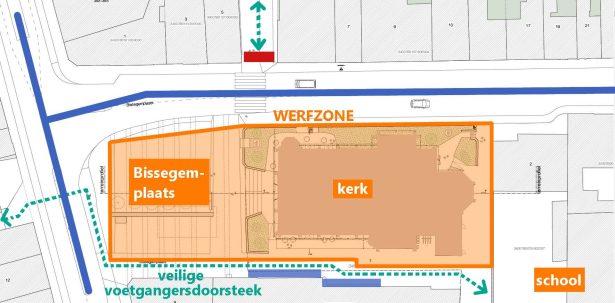 Kerk Bissegem werfzone 2024