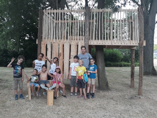Groepsfoto kinderen lange-munte