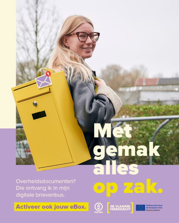 Meisje als campagnebeeld ebox