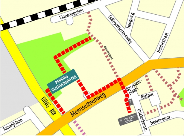 Map van parking Vlienderkouter 